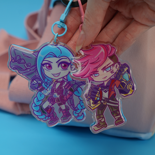 League Sisters Double Epoxy Keychain